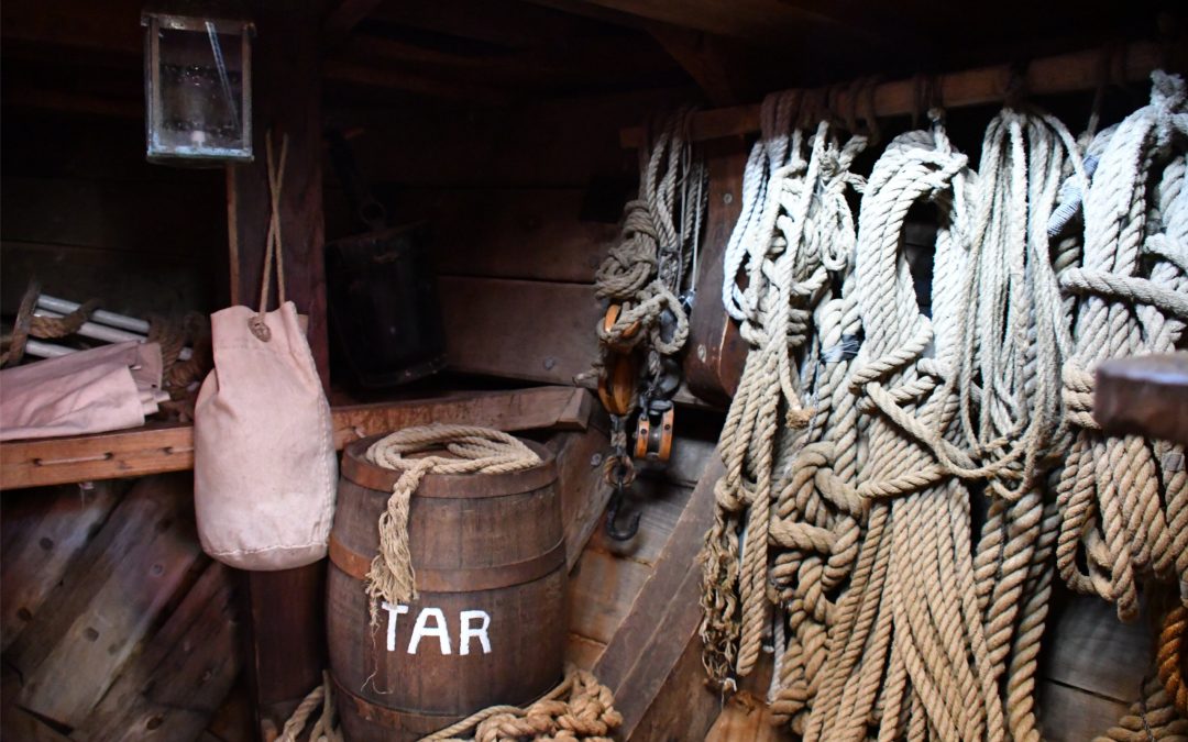 Braided linen ropes